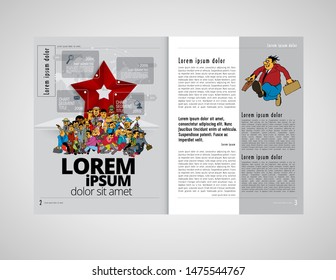 Graphics brochures design templates, vector 