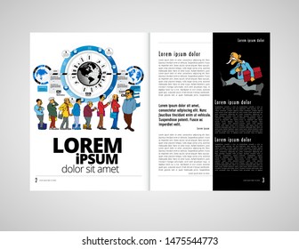Plantillas de diseño de folletos gráficos, vector 