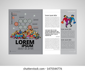Brochuras gráficas modelos de design, vetor 