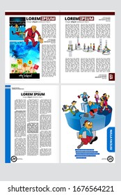Folletos gráficos plantillas de diseño, vectores 