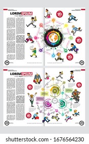 Graphics brochures design templates, vector 