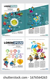 Graphics brochures design templates, vector 