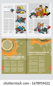 Graphics brochures design templates, vector 