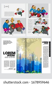 Graphics brochures design templates, vector 