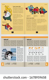 Graphics brochures design templates, vector 