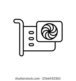 Graphics Card icon. Computer hardware icon design. vector graphic