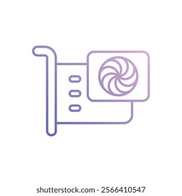 Graphics Card icon. Computer hardware icon design. vector graphic