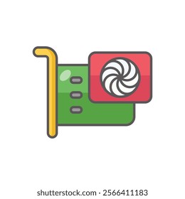 Graphics Card icon. Computer hardware icon design. vector graphic