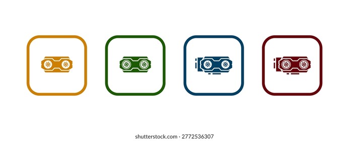 graphics card icon vector illustration. graphics processing unit concept.