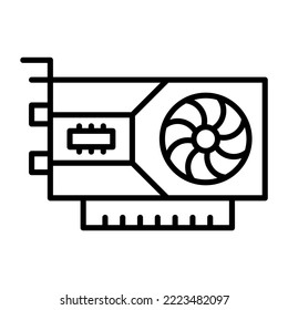 Graphics Card icon vector image. Can also be used for web apps, mobile apps and print media.