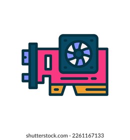graphics card icon for your website, mobile, presentation, and logo design.