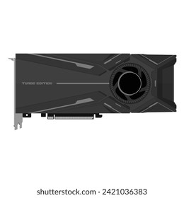Graphics card isolated on white background