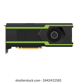 Graphics card isolated on white background