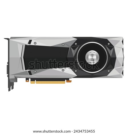 Graphics card isolated on white background