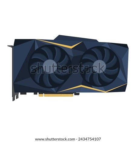 Graphics card isolated on white background