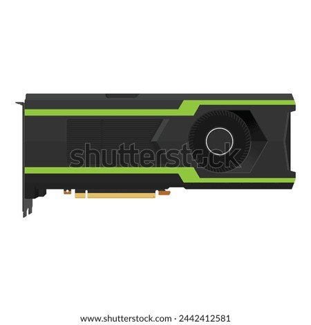 Graphics card isolated on white background
