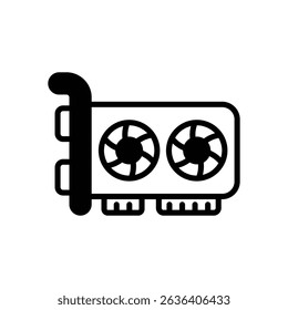 Graphics card vector icon stock illustration