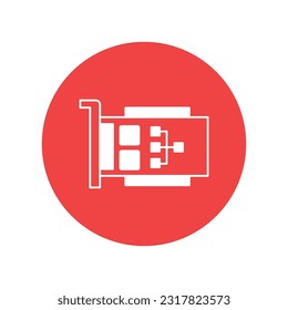 Icono de vector de tarjeta gráfica con colores de fondo de moda que pueden editar o modificar fácilmente 

