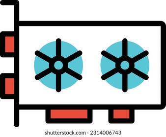 tarjeta gráfica Ilustración vectorial en un fondo transparente. Símbolos de calidad superior. Iconos vectoriales de color de línea para el concepto y el diseño gráfico.