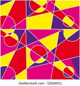 Graphics with cold warm colors for design