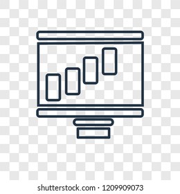 Graphics concept vector linear icon isolated on transparent background, Graphics concept transparency concept in outline style