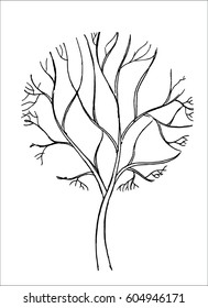 Graphics Decorative tree, vector illustration