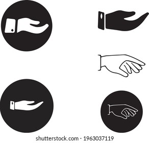 
graphics depicting hands, hands, handwork, pointing. vector graphics