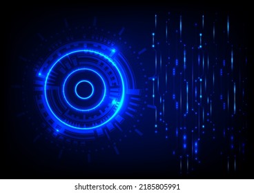 graphics design circle cog glow concept Hitech technology network connection future futurist connection communication vector illustration