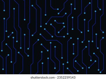 Circuito de diseño gráfico en placa principal con ilustración de vector de circuito