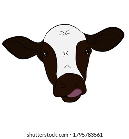 Graphics Design Cow Head Vector Illustration Stock Vector (Royalty Free ...