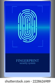 graphics design fingerprint concept security access control vector illustration