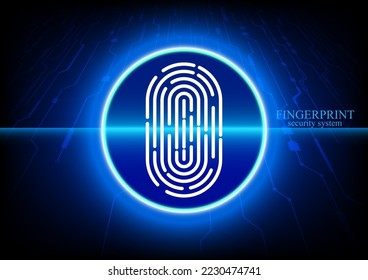 graphics design fingerprint concept security access control vector illustration