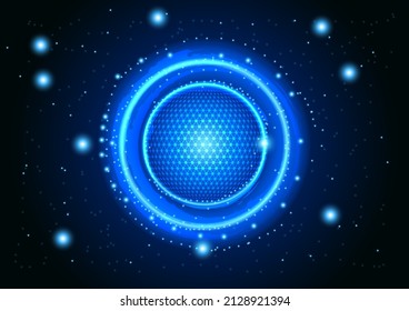 Grafik-Design High-Tech-Technologie-Kreislauf-Kreis glänzen Vektorgrafik