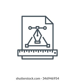 Graphics design icon suitable for info graphics, websites and print media and  interfaces. Line vector icon.