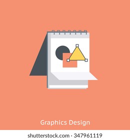 Graphics design icon suitable for info graphics, websites and print media and  interfaces. Colorful flat vector icon.