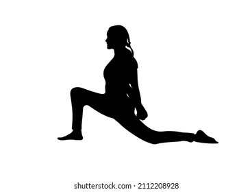 graphics design silhouette women exercising workout yoga poses vector illustration