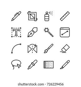 Graphics design tool icon set