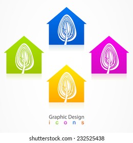 graphics design tree house logo