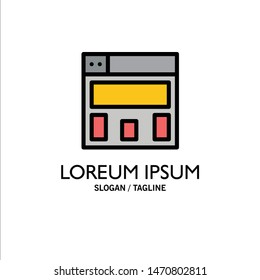 Graphics Design, Web Layout Business Logo Template. Flat Color. Vector Icon Template background