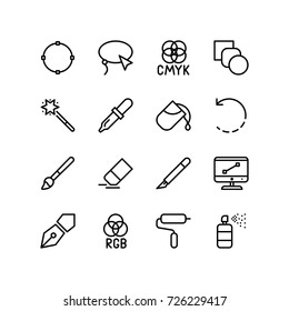 Graphics designing tool - icon set