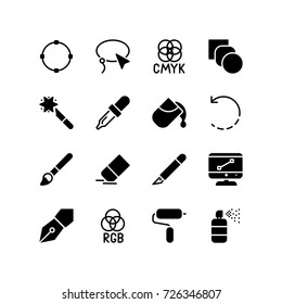 Graphics designing tool - icon set