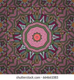 Graphics detailed, with lots of objects background. Endless Vector illustration. Cartoon trace doodles New Year season seamless pattern.