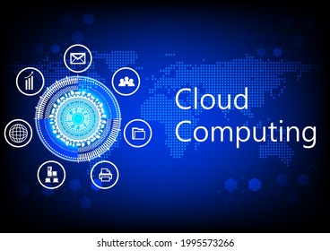 graphics diagram cloud computing concept infrastructure link access data management vector illustration