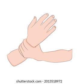 graphics drawing concept Guillain-Barre syndrome Wrist pain is often caused or ascending para