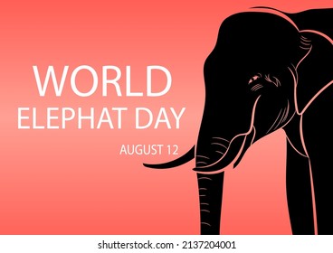dibujo gráfico elefante concepto asiático mundo elefante día vector ilusión