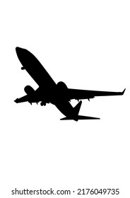 graphics drawing silhouette plane with isolated white background vector illustration