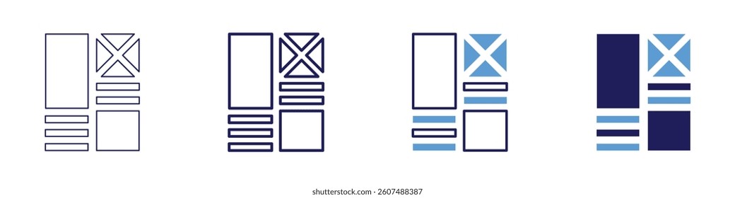 Graphics edition icon in 4 different styles. Thin Line, Line, Bold Line, Duotone. Duotone style. Editable stroke.