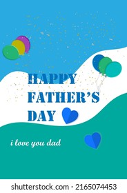 graphics festival flag with text Happy Father's Day vector illustration