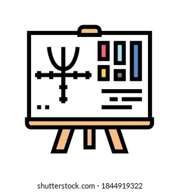vector de icono de color geek gráfico. signo geek de gráficos. ilustración de símbolo aislado