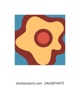 graphics and geometric patterns with a food theme